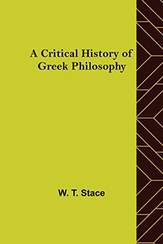 Imagen de archivo de A Critical History of Greek Philosophy a la venta por Lucky's Textbooks