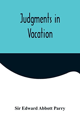 Stock image for Judgments in Vacation for sale by Lucky's Textbooks