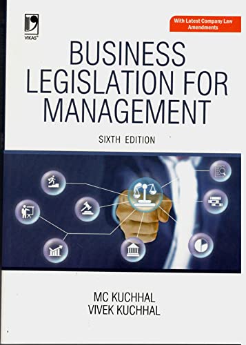 Stock image for Business Legislation For Management 6E for sale by Books in my Basket