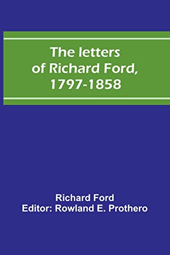 Beispielbild fr letters of Richard Ford, 1797-1858 zum Verkauf von PBShop.store US