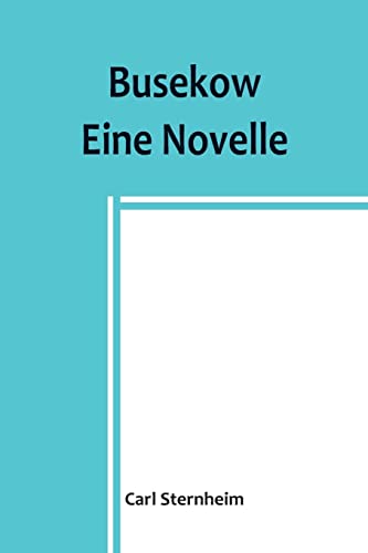 Stock image for Busekow: Eine Novelle for sale by Ria Christie Collections