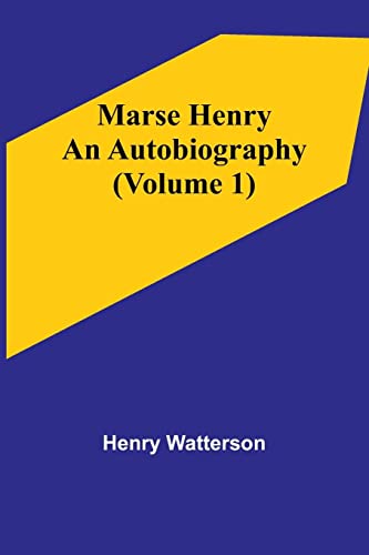 Stock image for Marse Henry for sale by PBShop.store US