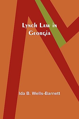 Beispielbild fr Lynch Law in Georgia zum Verkauf von Buchpark