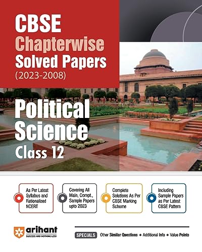 Immagine dell'editore per Arihant Arihant CBSE Chapterwise Solved Papers 2023-2008 Political Science Class 12th venduto da Books Puddle