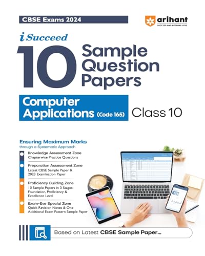 Stock image for Arihant CBSE Sample Question Papers Class 10 Computer Application Book for 2024 Board Exam for sale by PBShop.store US