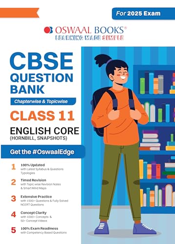 Immagine dell'editore per Oswaal CBSE Question Bank Class 11 English Core, Chapterwise and Topicwise Solved Papers For 2025 Exams venduto da Books Puddle