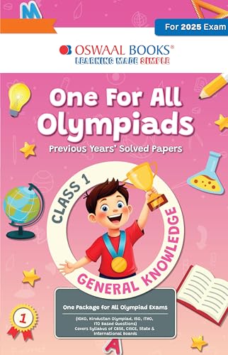 Beispielbild fr Oswaal One for All Olympiads Previous Year Solved Papers Class 1 General Knowledge For 2025 Exam zum Verkauf von Books Puddle