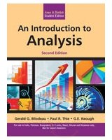 Stock image for An Introduction to Analysis for sale by dsmbooks
