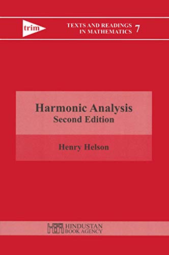 Imagen de archivo de Harmonic Analysis (Texts And Readings In Mathematics) a la venta por Books in my Basket