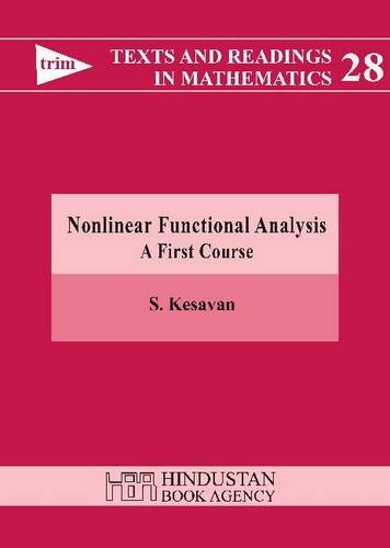 Imagen de archivo de Nonlinear Functional Analysis: A First Course a la venta por Books in my Basket