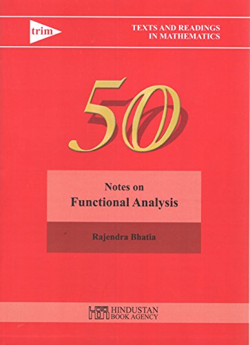 Imagen de archivo de Notes On Functional Analysis a la venta por Books in my Basket
