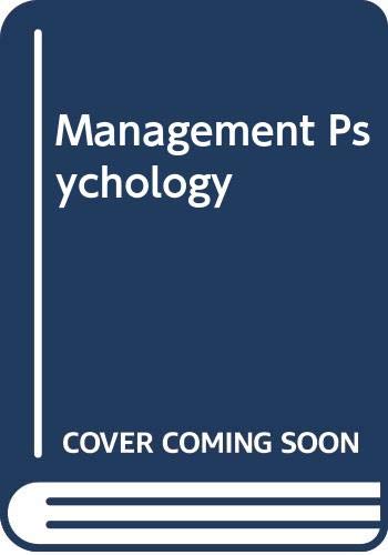 Stock image for Management Psychology for sale by Books in my Basket