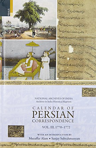 Imagen de archivo de Calendar of Persian Correspondence, 1770-1772 a la venta por Books Puddle
