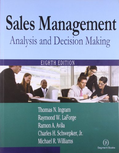 Imagen de archivo de Sales Management: Analysis & Decision Making a la venta por Books in my Basket