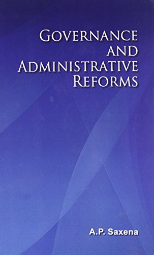 Imagen de archivo de Governance and Administrative Reforms a la venta por Books Puddle