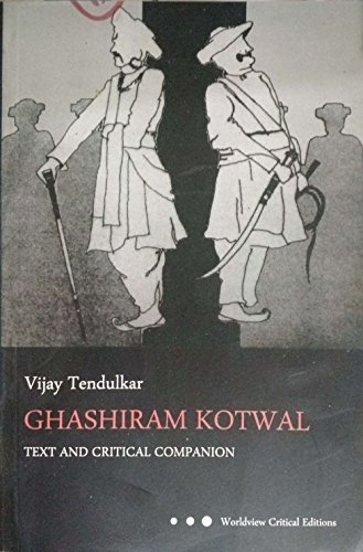 Stock image for Ghashiram Kotwal (Worldview Critical Editions) for sale by dsmbooks