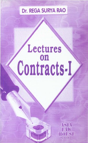 Stock image for Lectures on Contract-I for sale by dsmbooks