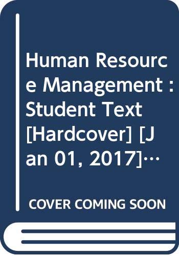 Imagen de archivo de Human Resource Management : Student Text a la venta por Mispah books