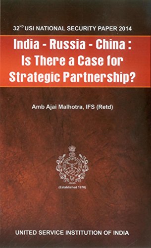 Imagen de archivo de India-Russia-China: Is There A Case For Strategic Partnership a la venta por Books in my Basket