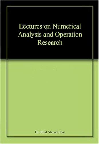 Stock image for Lectures On Numerical Analysis & Operation Research for sale by Books Puddle