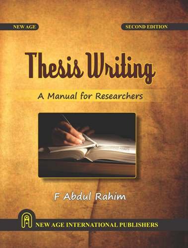 9789386418371: Thesis Writing: Manual for All Researchers [Paperback]