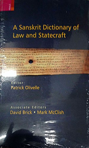 9789386552211: A Sanskrit Dictionary of Law & Statement (PB) [Hardcover] Patrick Olivelle
