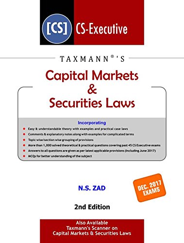 Stock image for Capital Markets & Securities Laws (CS-Executive)-(December 2017 Exams)2nd edition for sale by Books Puddle