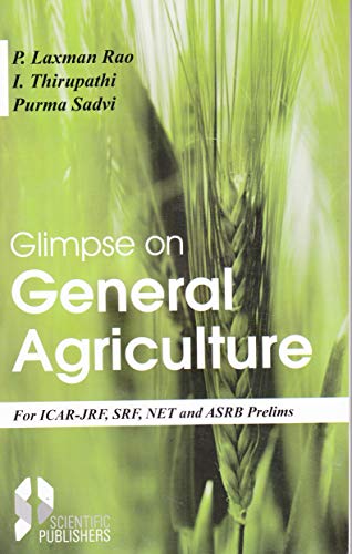 9789386652454: Glimpse on General Agriculture for ICAR JRF SRF NET and ASRB Prelims (PB) [Paperback] Rao, P Laxman et al