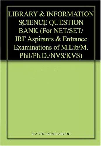 Stock image for library and information science question bank for net set jrf for sale by Books in my Basket