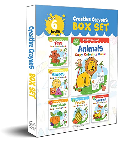 Stock image for Creative Crayons Super Pack : My First Art Series - A Pack Of 6 Crayon Copy Colour Books for sale by Books Puddle