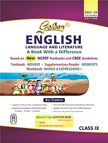Imagen de archivo de Golden English Language and Literature: A book with a Differene for Class - 9 with Sample Papers a la venta por Books Puddle