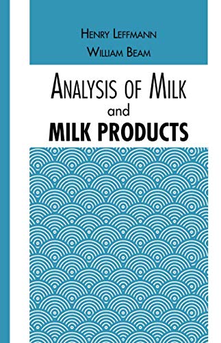 Stock image for ANALYSIS OF MILK AND MILK PRODUCTS for sale by Books Unplugged