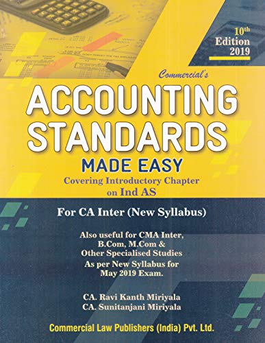 Stock image for Commercial*s Accounting Standards Made Easy for CA Inter (New Syllabus) 10th Edition 2019 for sale by dsmbooks