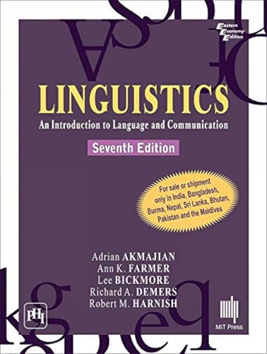 Stock image for Linguistics : An Introduction to Language and Communication (7th Edition) for sale by Vedams eBooks (P) Ltd