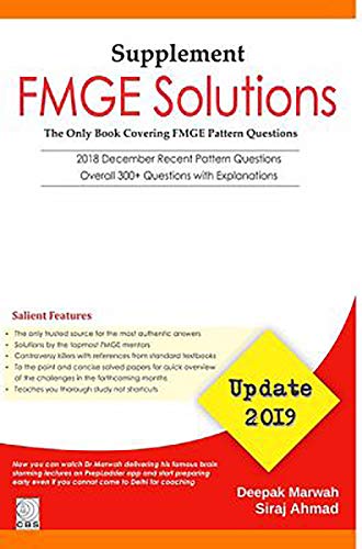 Beispielbild fr FMGE Solutions-Update-2019 (Supplement) zum Verkauf von Books From California
