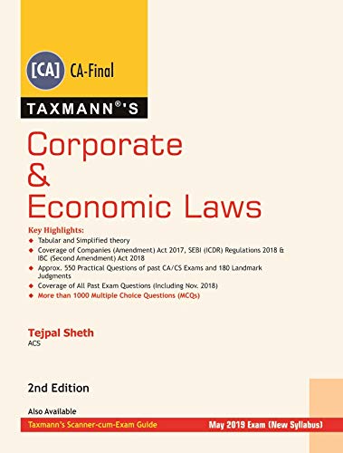 Imagen de archivo de Corporate & Economic Laws- (CA-Final), 2nd Edition 2019 a la venta por Books in my Basket