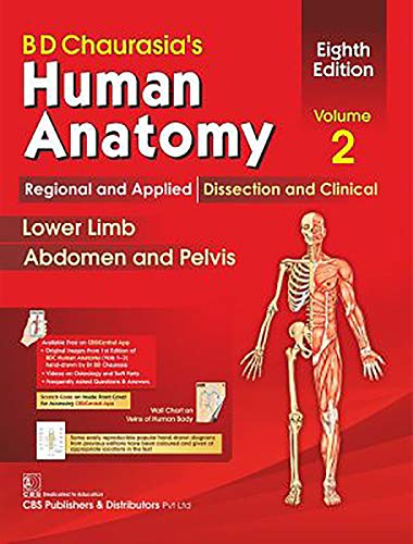 Stock image for BD CHAURASIAS HUMAN ANATOMY 8ED VOL 2 REGIONAL AND APPLIED DISSECTION AND CLINICAL LOWER LIMB ABDOMEN AND PELVIS (PB 2020) for sale by Majestic Books