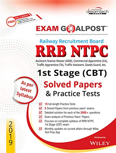 Stock image for RRB NTPC 1ST STAGE ( CBT ) EXAM GOALPOST SOLVED PAPERS AND PRACTICE TESTS, 2019 for sale by Books Puddle