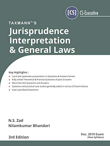 Stock image for Jurisprudence Interpretation & General Laws, 3rd Edition for sale by Books in my Basket