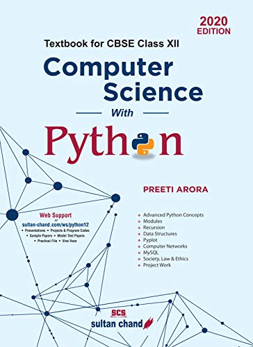 Stock image for Computer Science with Python: Textbook for CBSE Class 12 (2020-21) for sale by Majestic Books