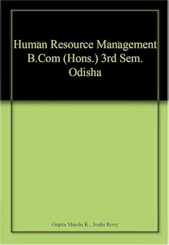 9789389477016: Human Resource Management B.Com (Hons.) 3rd Sem. Odisha