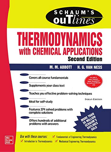 Stock image for SCHAUMS OUTLINE OF THERMODYNAMICS WITH CHEMICAL APPLICATIONS 2ED (PB 2020) for sale by Kanic Books