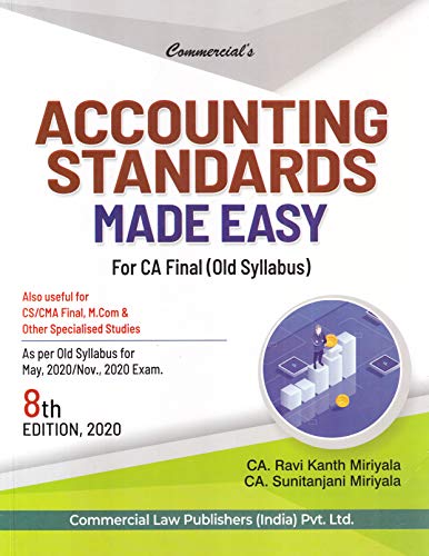 Stock image for Commercial Accounting Standards Made Easy For CA Final (Old Syllabus) 8th Edition (2020) for sale by dsmbooks