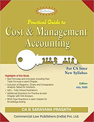 Stock image for Padhuka's Students' Handbook On Cost And Management Accounting For Ca Inter New Syllabus - 4/E, July 2020 for sale by Books Puddle