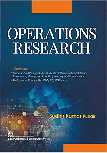 Beispielbild fr OPERATIONS RESEARCH (PB 2020) zum Verkauf von Biblios