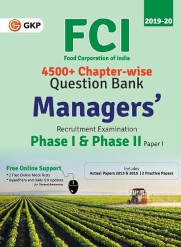 Stock image for FCI Manager Phase I & Phase II (Paper 1) - Chapterwise Question Bank (English) for sale by Books Puddle