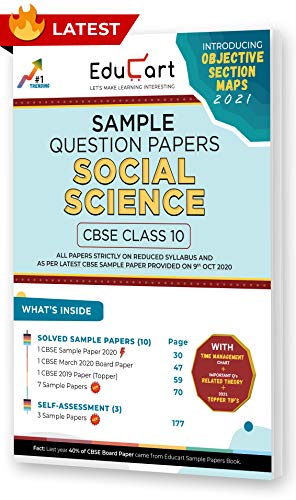 Stock image for Educart CBSE Class 10 Social Science Sample Question Papers For 2021 (reduced syllabus for Term 1 and 2) (old pattern) for sale by Books Puddle