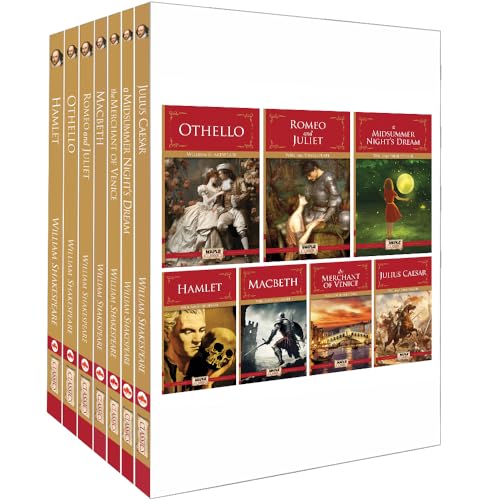 Stock image for William Shakespeare (Set of 7 Books) - Othello, Romeo and Juliet, Hamlet, Macbeth, The Merchant of Venice, A Midsummer Night's Dream, Julius Caesar for sale by Books Puddle