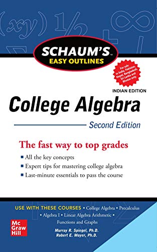 9789389691290: Schaum's Easy Outline of College Algebra