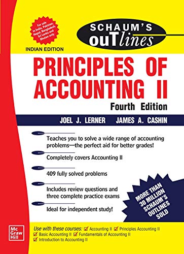 Imagen de archivo de Schaums Outline Of Principles Of Accounting Ii, 4Th Edition a la venta por Books in my Basket